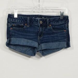 American Eagle  Cuffed Cutoff Denim Jean Shorts 2